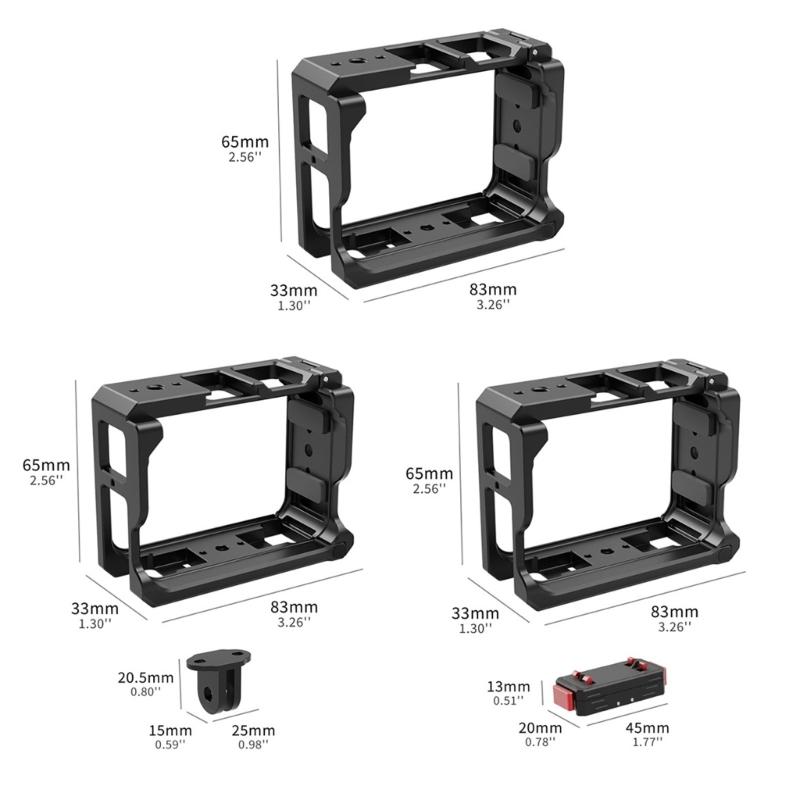 Universal Simple Detach Mount For Sports Cameras Cage Featuring Magnetic Lock Mechanism And Flexible Positioning