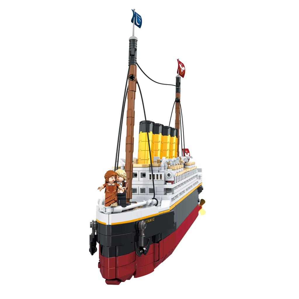1507 Teile neues großes Titanic kreatives Modellbaustein-Set, Herausforderung für Erwachsene riesiges Titanic Kreuzfahrtschiff Modellbau Spielzeug