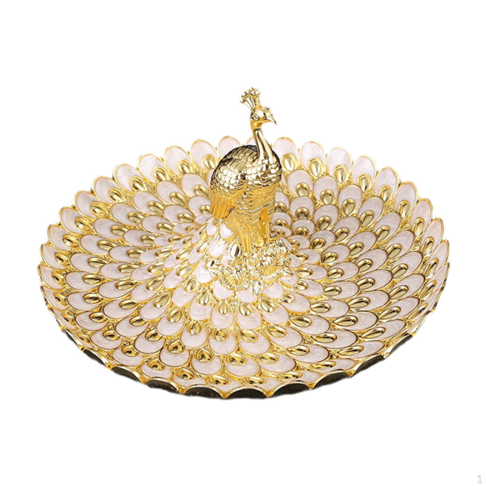 

Косметический поднос для хранения на туалетном столике и сервировки фруктов, комод, письменный стол Gold White