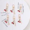 1Pc 26 English Letter Exquisite Metal Keychain Sweet Alphabet Keychain Modern Simplicity Butterfly Pendant Cherry Pendant