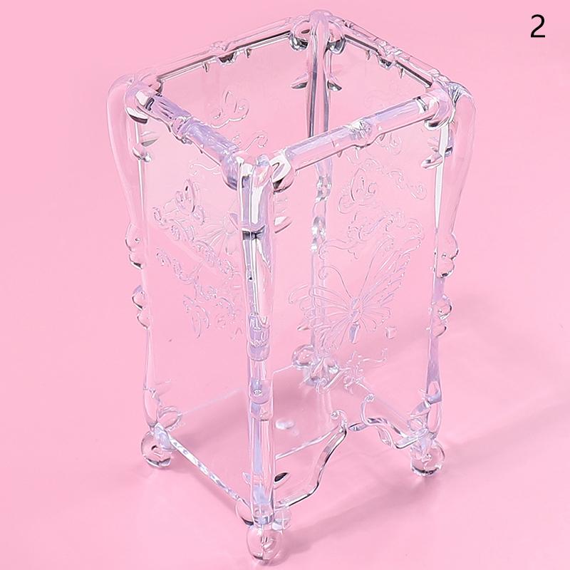 

Коробка для хранения ватных дисков для ногтей с бабочкой, прозрачная, розовая, с дизайном, салфетки, контейнер, органайзер для кистей, футляр для косметики, инструменты для дизайна ногтей