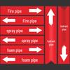 Galvanized Iron Fire Pipeline Flow Direction Sign