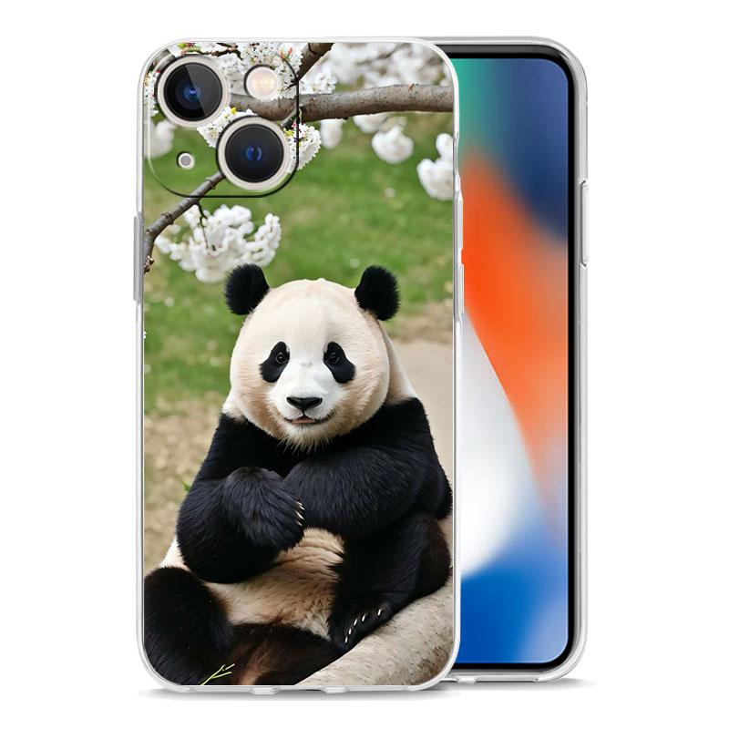 Custodia per Telefono Per iPhone 17 Custodie iPhone Air 16 15 12 13 14 Pro Max 7 8 Plus 16Pro iPhone11 Trasparente Morbida Cover panda