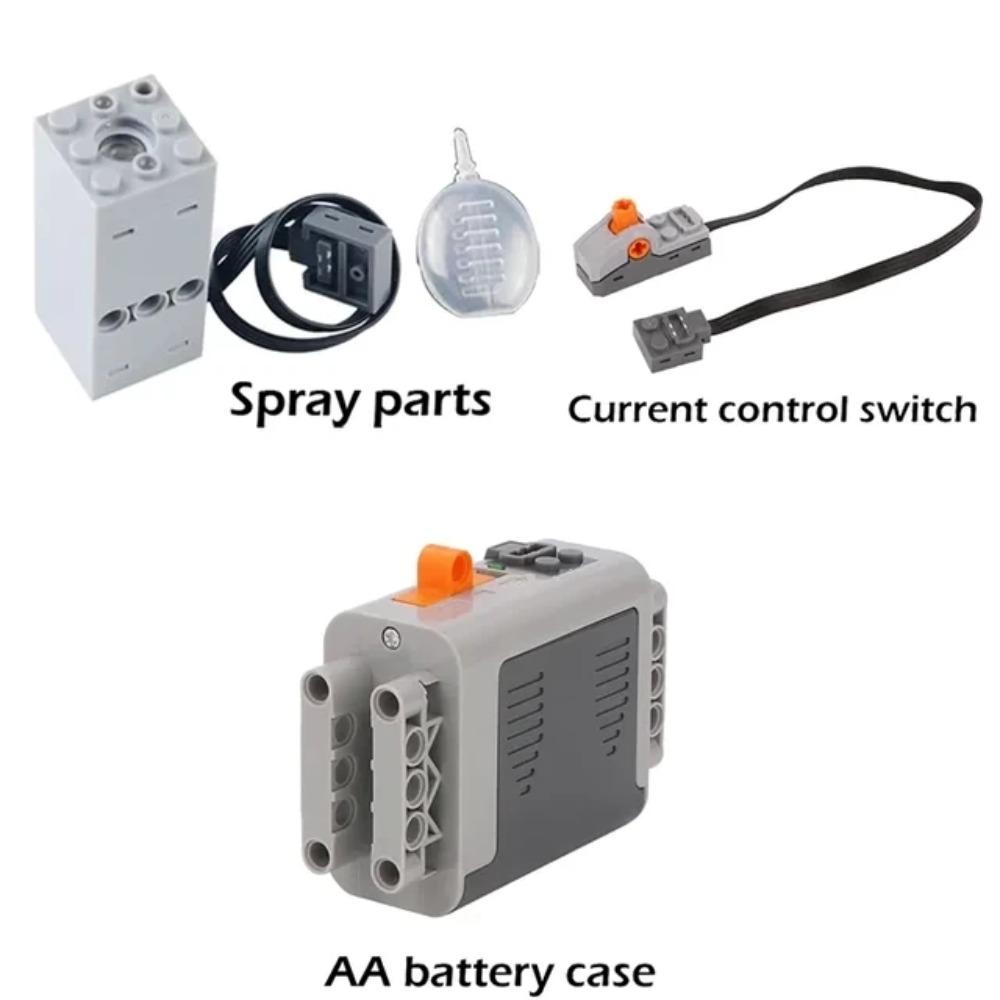 DIY Building Blocks Technical Motor Sprayer Electric Exhaust Modified Motor For High-Tech Train Car Parts Compatible with Legoed