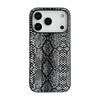 Snake Lichi Pattern Leopard Print PU Leather Case for IPhone 17 Air 16 15 14 Plus Pro Max Shockproof Rugged Protector Back Cover