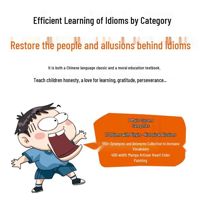 All 8 Volumes: Idiom Stories for Children - Comics on History, Friendship, Praise, Scenery, and Learning Chapters