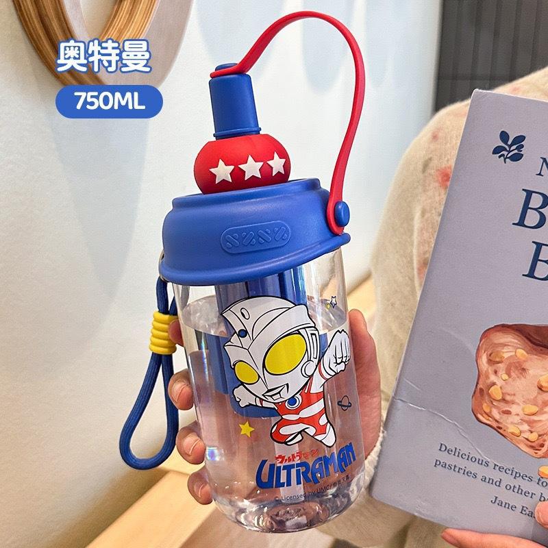Water Bottle Ultraman Children's Water Cup New Large-capacity Cup Plastic Cup Cartoon Cup Children's 61 Student Cup