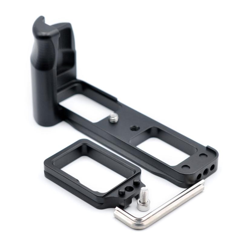 Para X-E1 X-E2 Sistema de Liberación Rápida Placa QR Adaptador de Montaje para Trípode de Cámara Soporte en L Vertical Horizontal Aleación de Aluminio