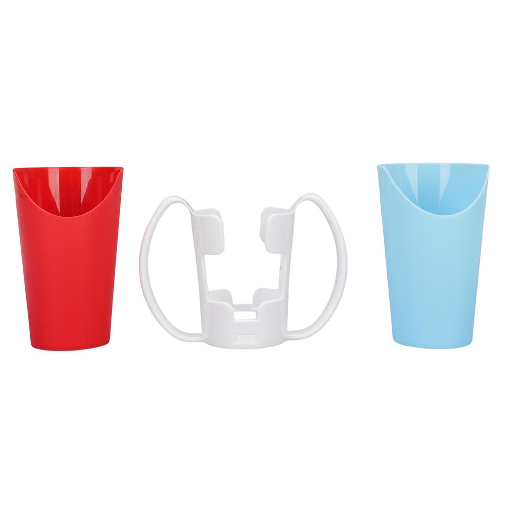 2 Pcs Nosey Cup U Shaped Spillproof Nose Cut Out Drinking Cup with Easy Grip Handles Holder