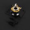 FLEOR 1PCS Guitar Output Jack 6.35mm 1/4 Mono Jack Socket JackPate Square Style for Electric Guitar, Silver/Black Choose