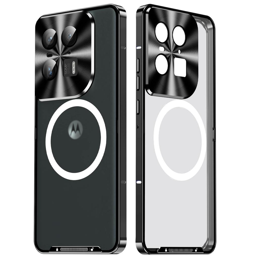 Magic Shield Magnetische Serie für Motorola Moto X50 Ultra 5G/Edge 50 Ultra 5G Hülle Metall+TPU Handyhülle mit Linsenschutz