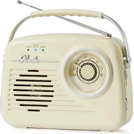 Portable AM FM Radio, Retro Radios Battery Powered & Plug-in Wall, Vintage Radio with Bluetooth, Easy to Use Large Dial for Home/Outdoor/Kitchen verde