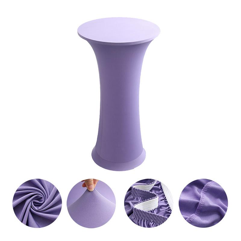 Premium Spandex Round Table Cover Elastic Skirt for Hotel Wedding Banquet Decor