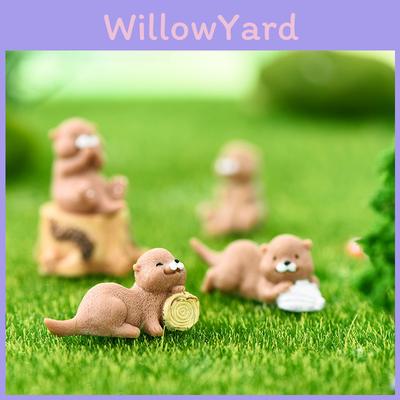 Sweet Resin Otter Keychain Innovative Diy Cartoon Miniature Decor Gift Accessory