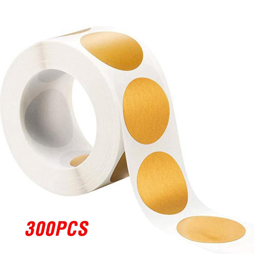 50-300Pcs/Roll Golden Scratch Off Stickers Round Shape Labels Sticker DIY Handmade For Game Scratch Sticker Labels Stationery