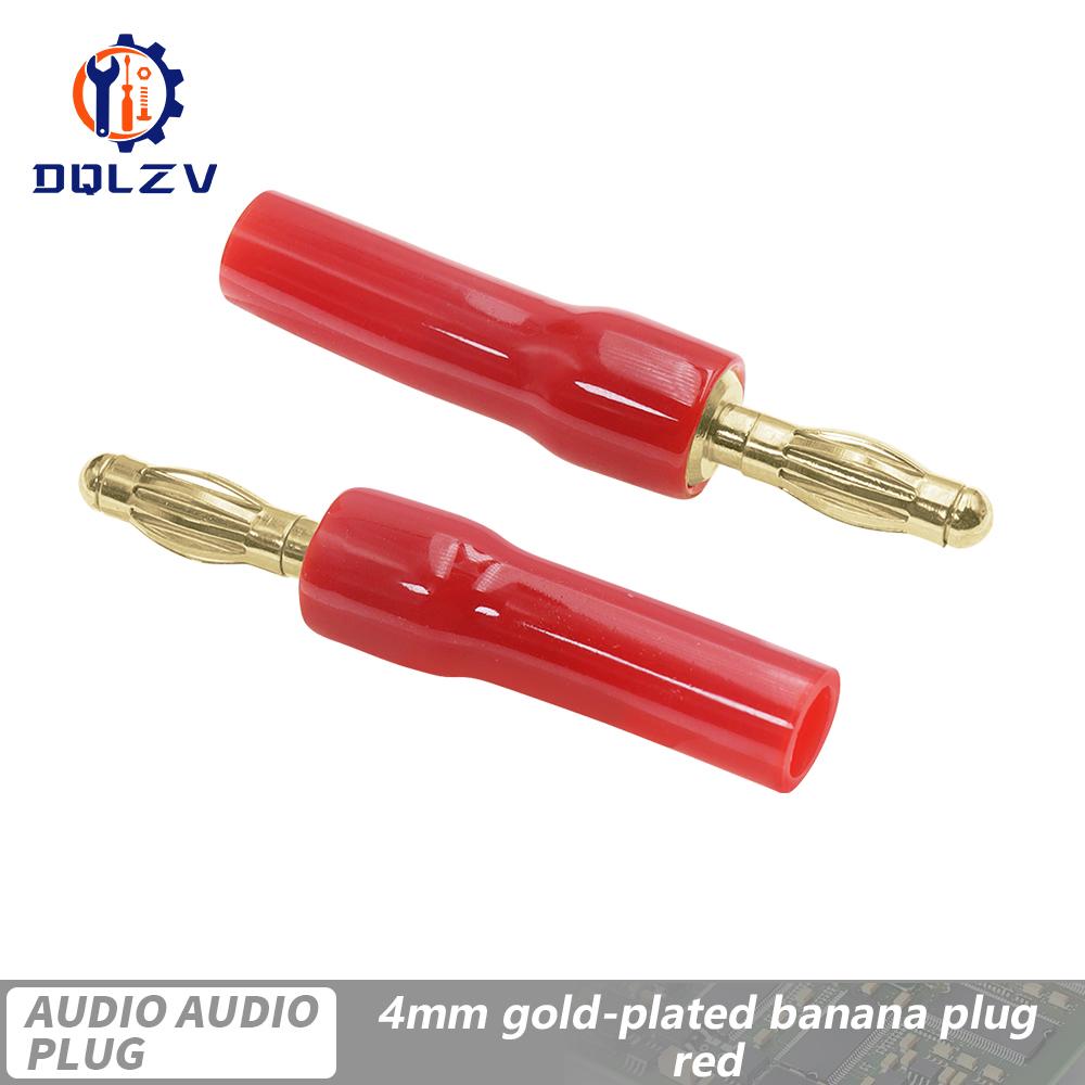 Type L Lanterne Ondulée Six Feuilles Caoutchouc Souple Broche Vidéo Doré 4mm Cuivre Pur Type Y Angle Droit fiche banane