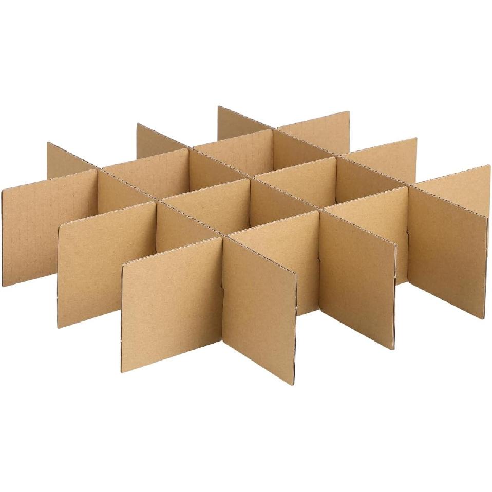 5Set Box Cardboard Divider Kit: 13x3in Shipping Cardboard, 4x4 Packing Glass Divider Packing Box Tray Corrugated Paper