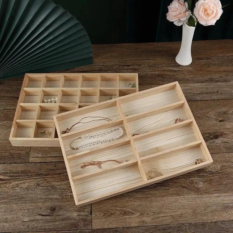 Solid Wood Jewelry Tray Display Tray Bracelet Bangle Beaded Bracelet Storage Store Use Viewing Tray Accessory Organizer