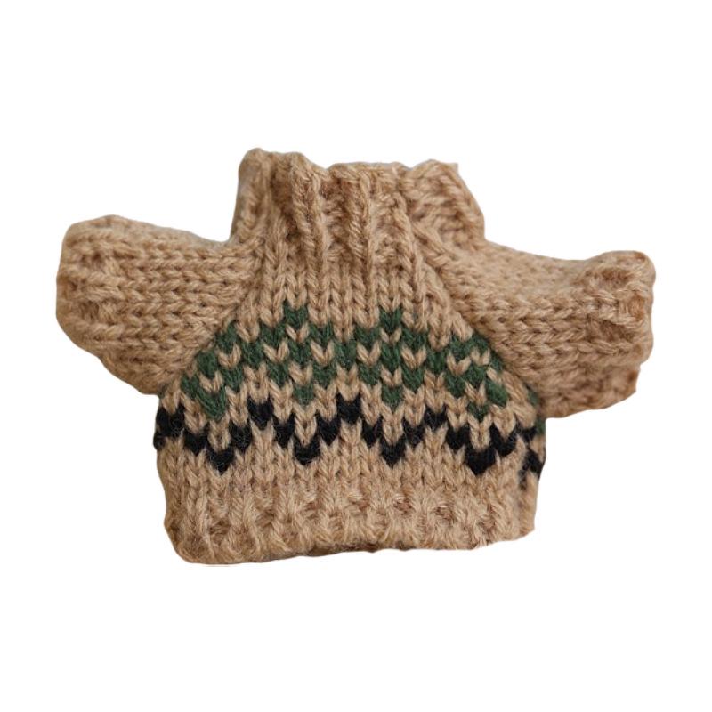 Rochie Mini Păpușă Lână 5cm cu Ursuleț de Pluș și Cap de Cățeluș pentru Accesorii DIY