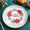 Christmas Printed Napkins Christmas Theme Printing Paper Towel Square Christmas Design Tissue Paper For Christmas Theme Parties