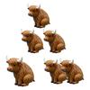 Highland Cow Toothpaste Topper Funny Animal Shape Toothpaste Cap Pooping Cow Toothpaste Dispenser for Family Dorm Bathroom Decor