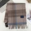 Xiaohongshu Popular Cherry Red New Year'S Red 100% Wool British Versatile Scarf Women'S And Men'S Cashmere Warm Scarf