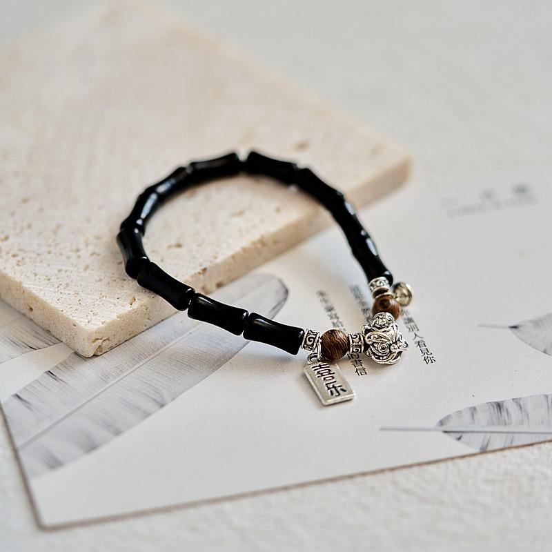 

Auspicious Lion Dance Ceramic Bracelet National Tide Style Couple Jewelry Good Luck Accessories National Style