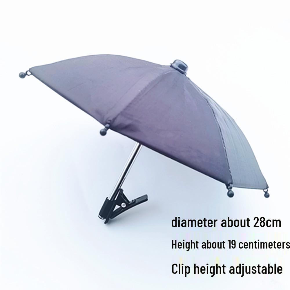 Portable Mobile Phone Sunshade and Rainproof Clip Umbrella