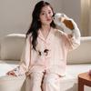 Girls Cotton Pajama Set Long Sleeve 2026 Cartoon Print Home Wear Ages 8 Comfortable Sleepwear