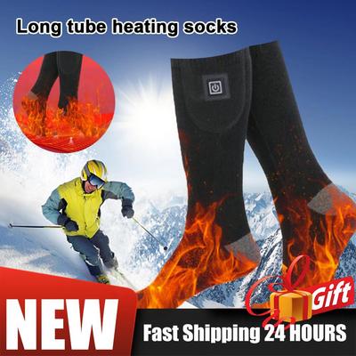 Winter Warm Thermal Socks Fast Heating Foot Warmers Washable Electric Heated Socks Cold-Proof Skiing Sock Without Battery