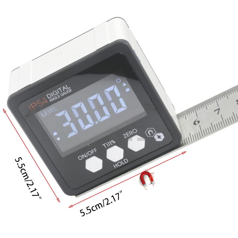 Digital Level Box Inclinometer Protractor Angle Finder Level Gauge Waterproof Bevel Gauge With Backlight IP54 Waterproof