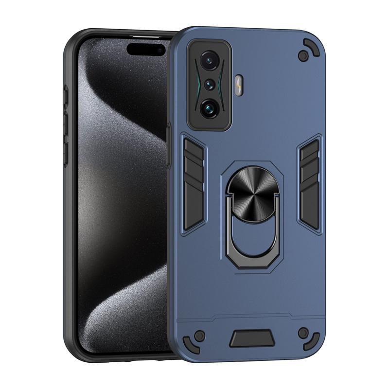 Armor Capa For Xiaomi Poco F4 GT Case Poko Little F4 GT F4GT PocoF4GT Cover Lens Protection Metal Ring Stand Holder Coque Fundas