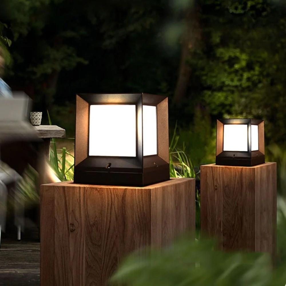 Modern E27 Led Outdoor Post Light Column Pier Enclosure Fixture Column Lights 220V IP54 Waterproof Electric Cap Lights Fence
