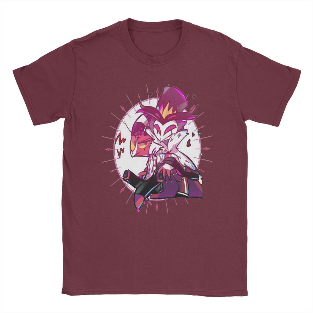 Stolas Helluva-Boss Cartoon Men T Shirts Creative Tees Short Sleeve Crewneck T-Shirts 100% Cotton Gift Idea Tops