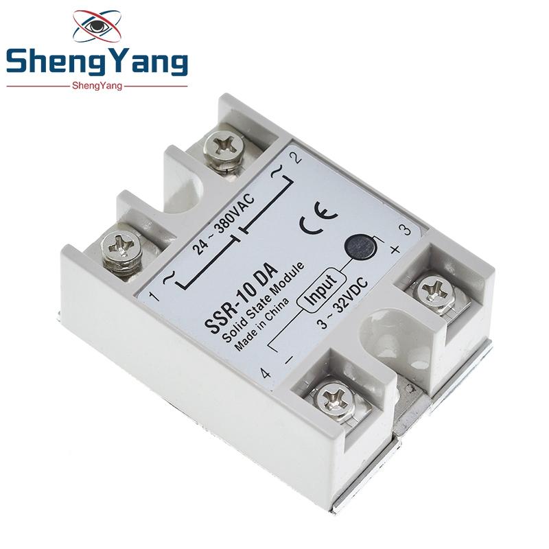 1/2/5PCS Solid State Relay SSR-10DA SSR-25DA SSR-40DA SSR-50DA 10A 25A 40A 50A DC 3-32V TO DC 24-380V AC SSR For Relay Module