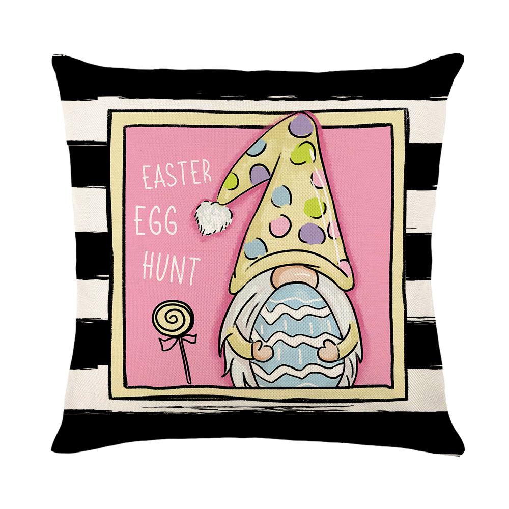 

Новая пасхальная наволочка Кролик Пасхальное яйцо Полиэстер с принтом Домашняя надпись Чехол для подушки на диван Наволочка 45 * 45Cm (without pillow core)