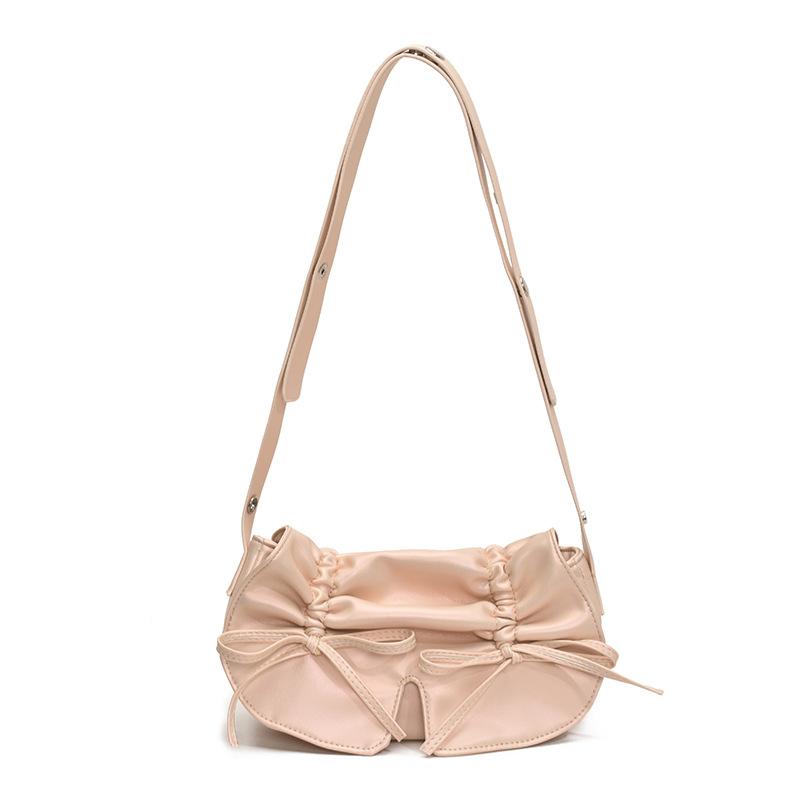 Niche Ballet Style Bag Women's New Fashion Versatile Messenger Bag Summer Shoulder Armpit Pleated Bag