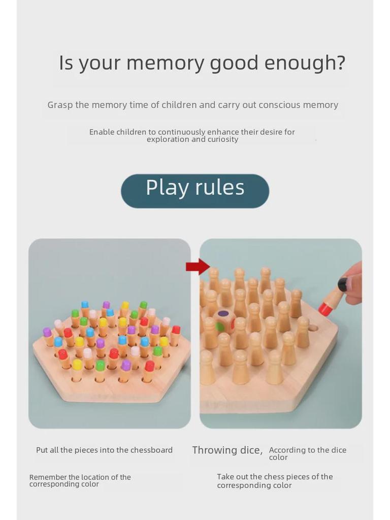Children's Color Memory Chess: Educational Toy for Logical Thinking and Concentration