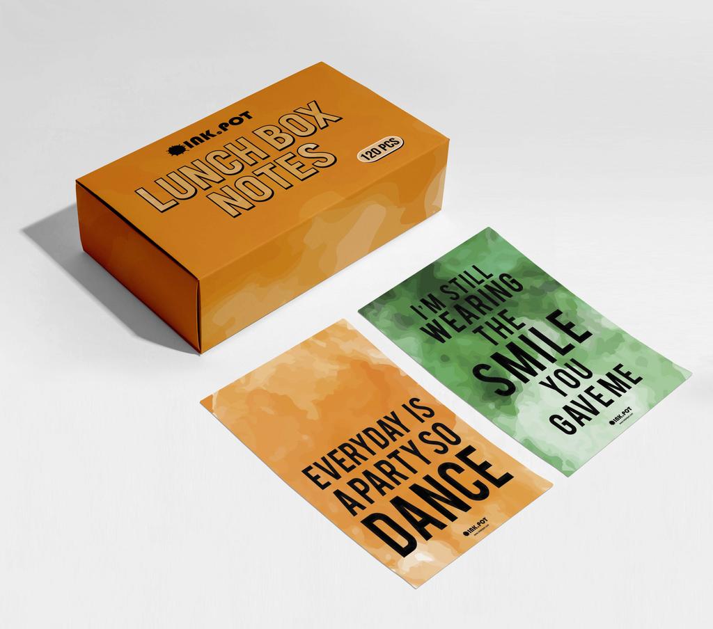 Inkdotpot Lunch Box Notes For Husband/ Boyfriend, Adult Romantic Cards, Pack of 36, Assorted Love Designs, Fun Lunch Notes