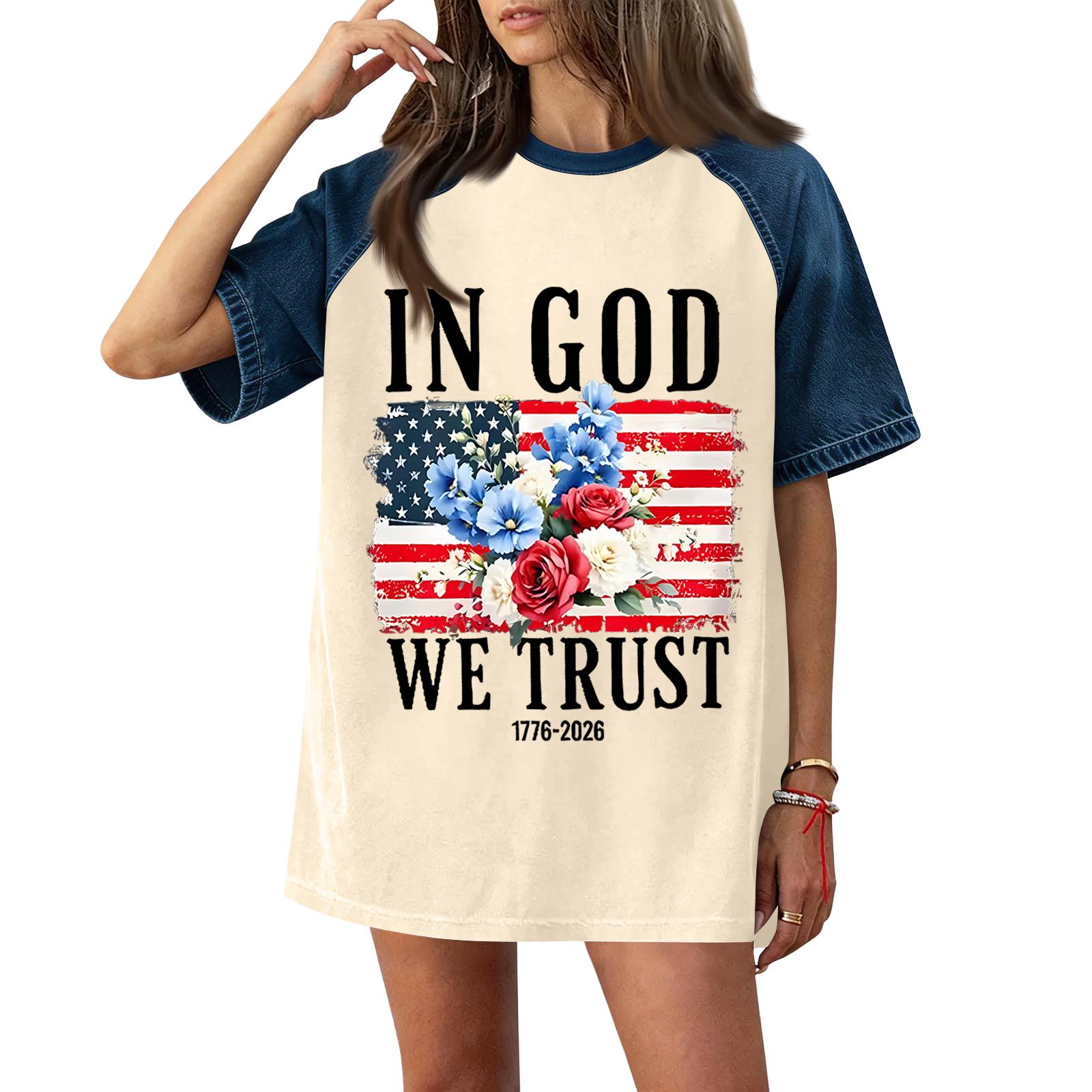 

Short Sleeve Blouses for Women Casual Loose Fit Flag Print Tee Women s Short Sleeve Tops Comfy Crewneck Shirt XXL хаки