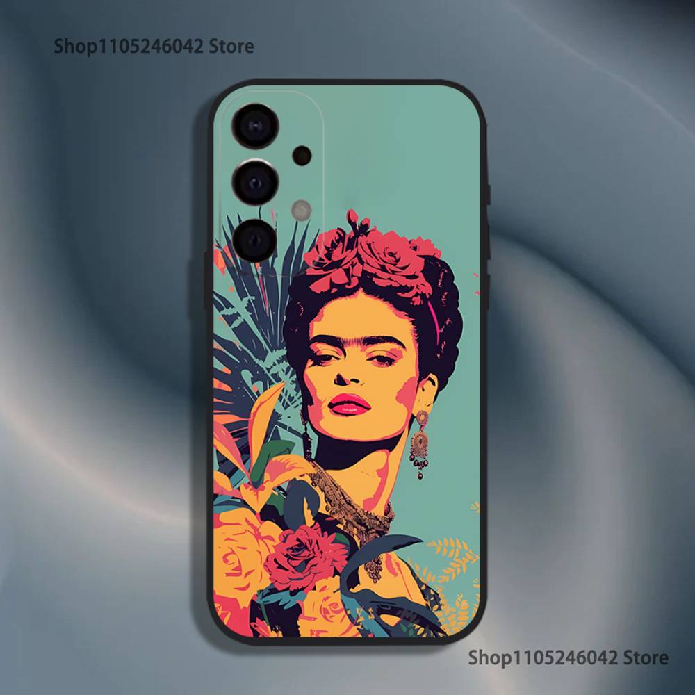 

Fashion F-FridaS-S K-Kahlo Black Cover Phone Case For Samsung S26,S25,S24,S21,S22,S23,S30,Ultra,S20,Plus,Fe,Lite,5G Samsung S20lite5G