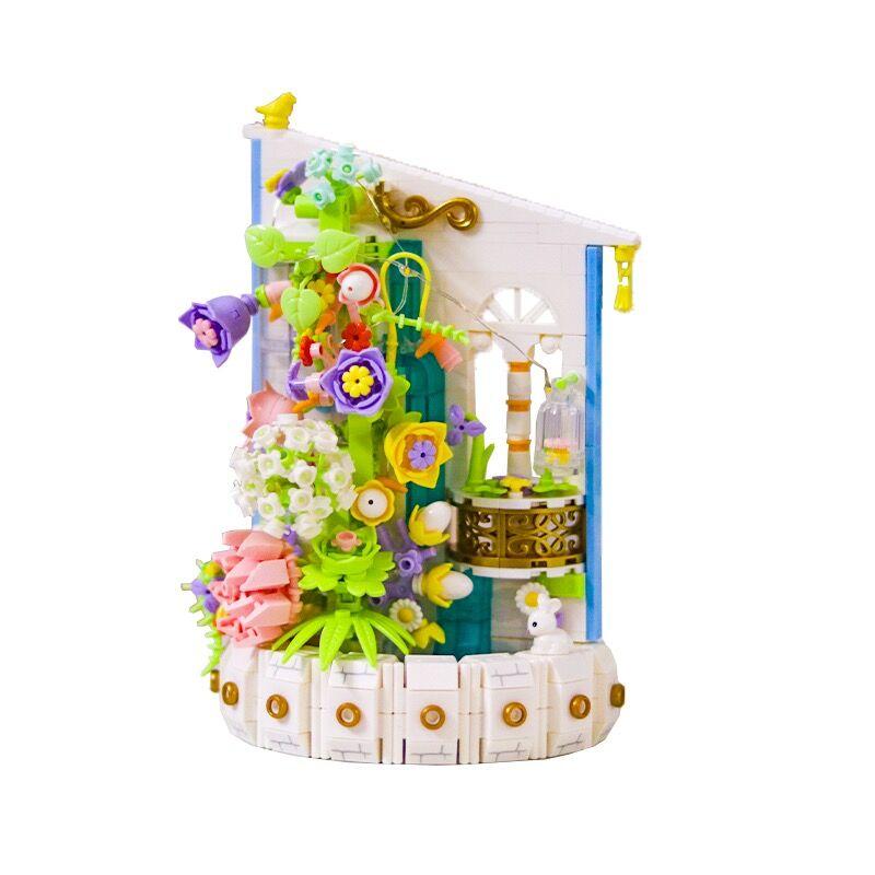 

Creative Flower Construction Blocks Toys Small Blocks Toys For Girls Birthday Gifts Kids Blocks Plaything Home Decoration