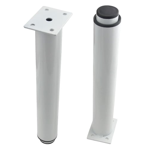 XINMEIWEN 8-Pack Adjustable Metal Furniture Legs, 10-16.5 Inch, Heavy-Duty Cabinet Feet Legs, Bed Center Frame Slat Support Legs, with 16 Screws for T