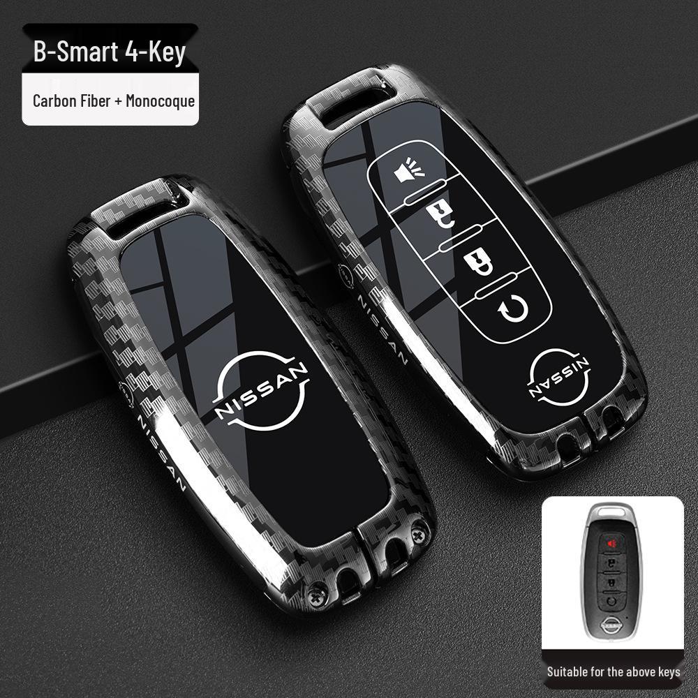 Nissan Schlüsseltasche Abdeckung: Passt für neue Sylphy, Teana, Tiida, Qashqai, X-Trail, Bluebird Modelle, Inklusive Schlüsselanhänger für Männer