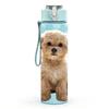 1PC Brown Teddy Dog Print 750ml Color Plastic Sports Water Bottle Leakproof Flip Straw Lid Suitable for Sports Office Home Use