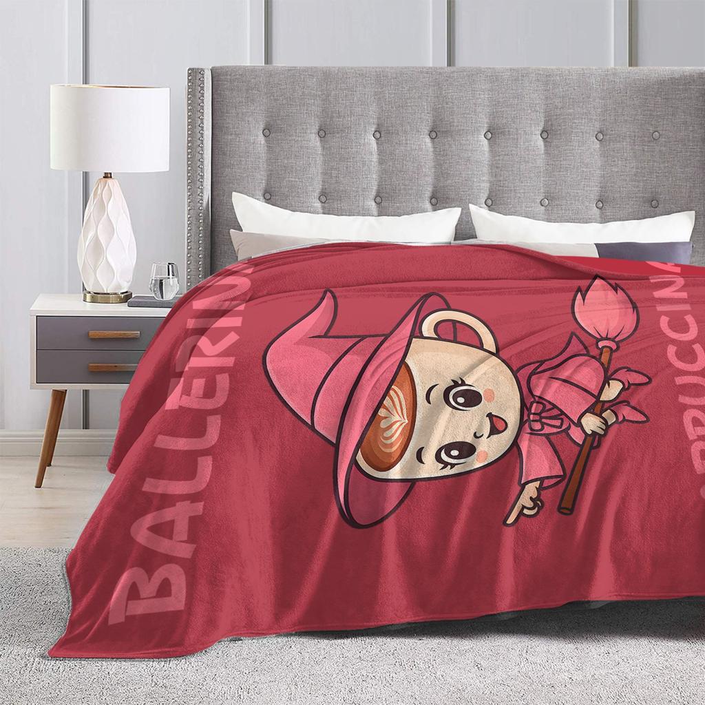 Super Weiche Decke Ballerina Cappuccino Italienisches Gehirnfäule Meme Hexe Wurfdecke Flanell Tagesdecke für Couch Sofa Bettbezug