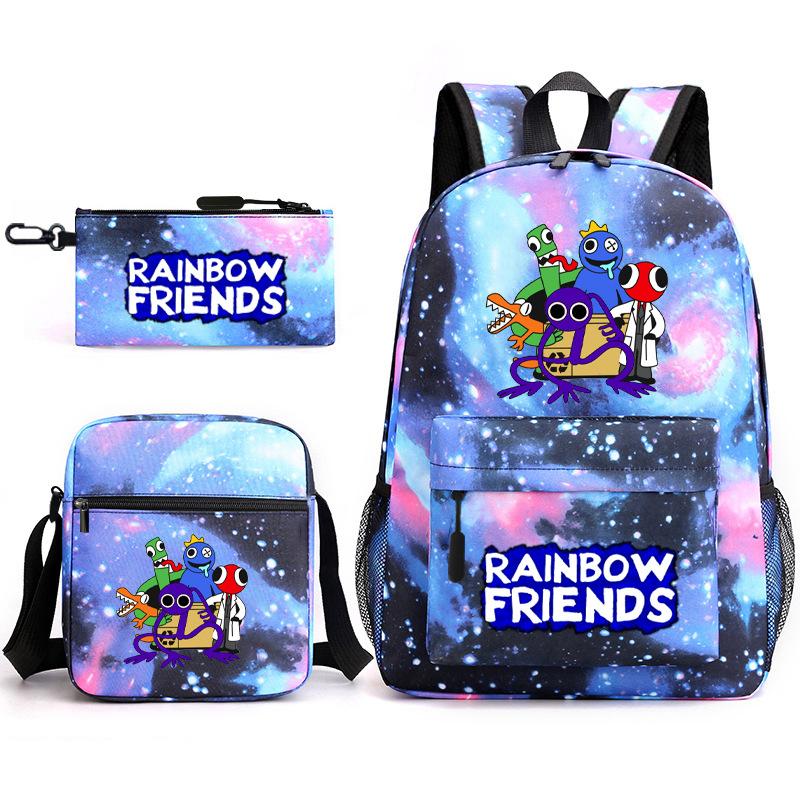 Rainbow Friends Gra Rainbow Friends Plecak Szkoła Podstawowa Torba Szkolna Gwiazda Zestaw Trzech Sztuk
