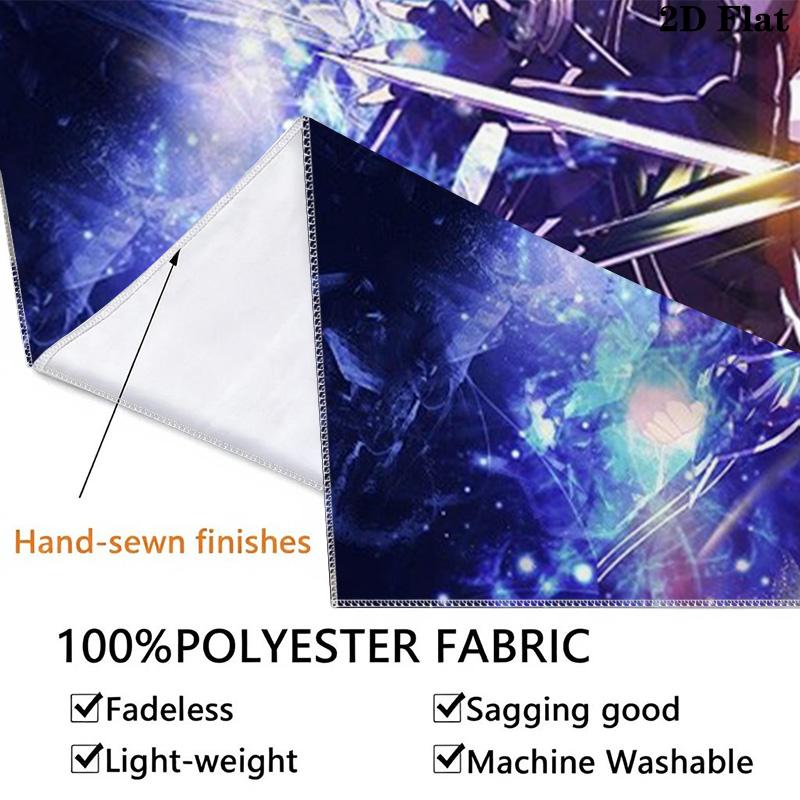 Sword Art Online Wall Tapestry Aesthetic Wall Hanging Printed Fabric Blanket Decorative Tapestries for Bedroom Living Room Home Decor