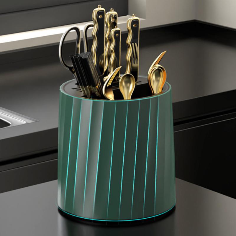 

Подставка для вращающегося ножа Многофункциональная вращающаяся подставка для ножей Съемные палочки для еды Столовые приборы Емкость для хранения кухонных принадлежностей