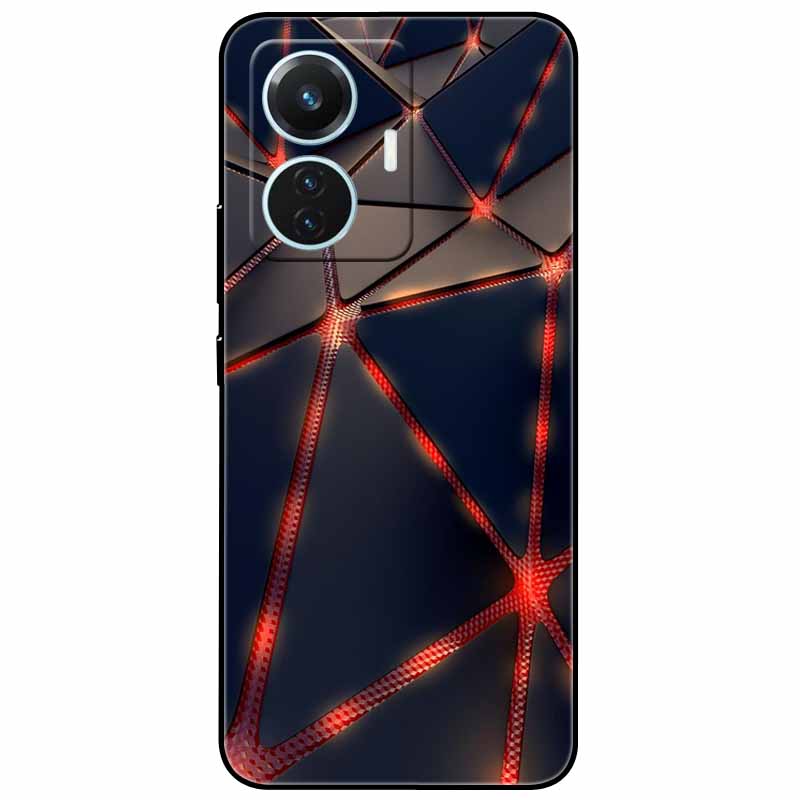 For Vivo T1 4G Case V2153 Covers TPU Black Silicone Starry Moon Cover for Vivo T1 44W Case Shockproof Soft X100 Pro Shells